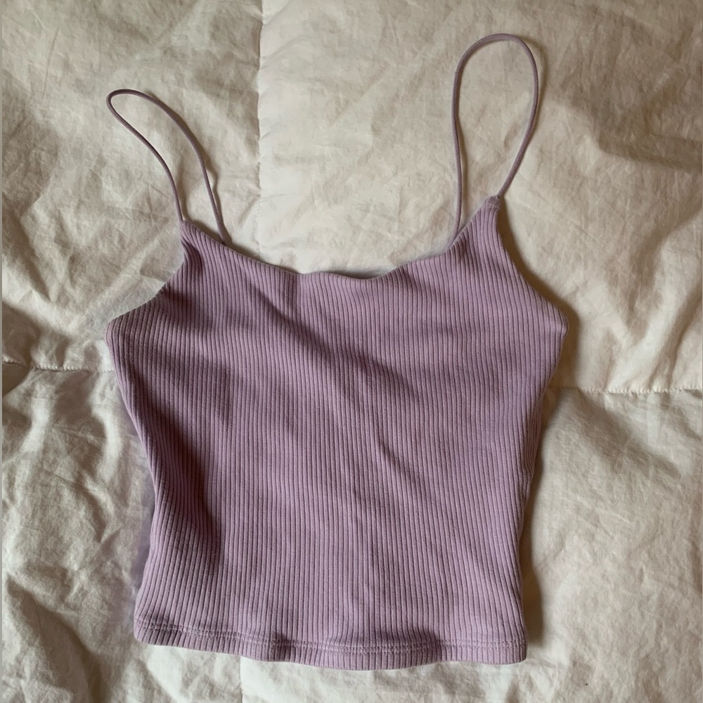 Lilac cropped tank top | size: xs